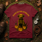 Paws of the Afterlife Labrador Skeleton Halloween T-Shirt