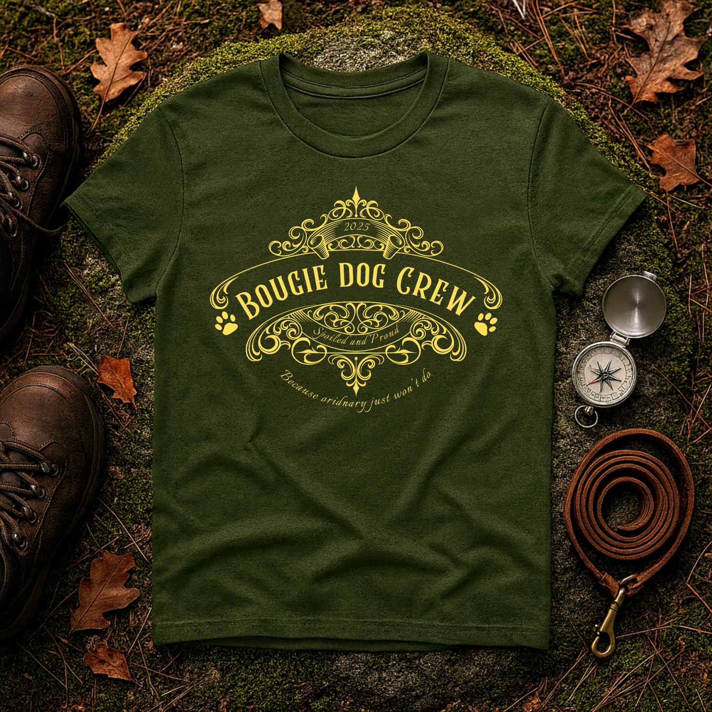 Bougie Dog Crew T-Shirt — Spoiled Dog Mom Tee