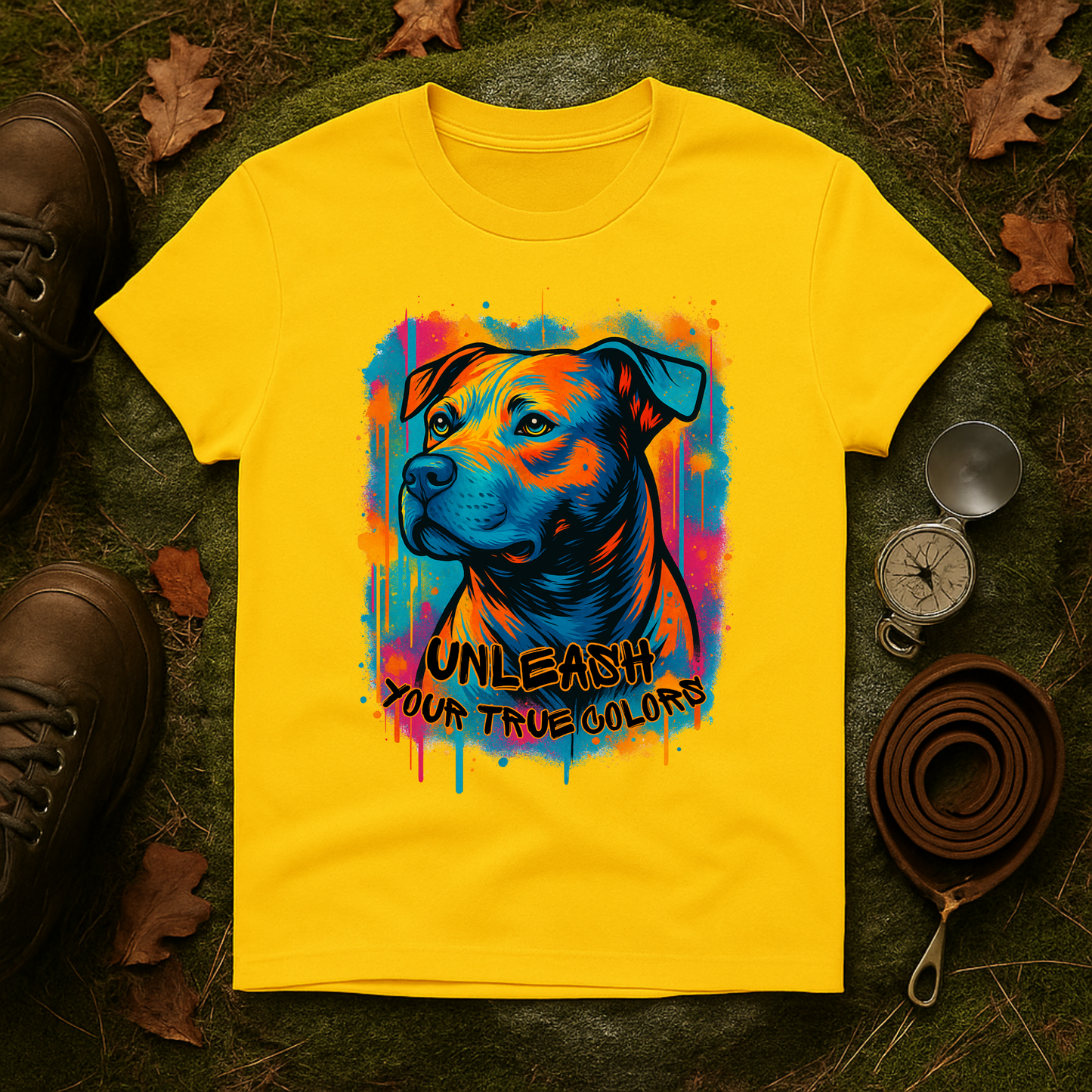 Colorful Pitbull Shirt – Unleash Your True Colors Tee