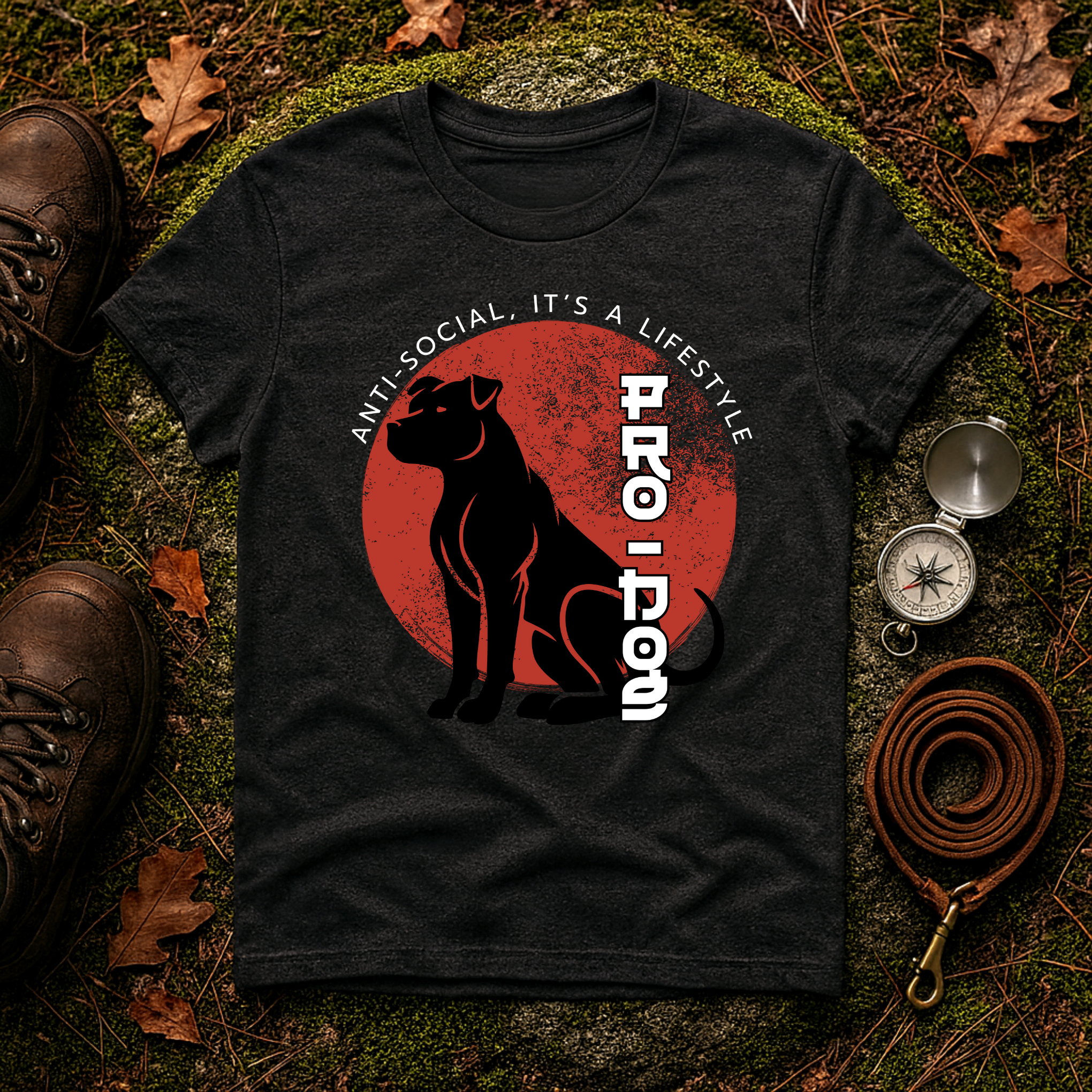 Anti-Social Pro-Dog Pit Bull T-Shirt