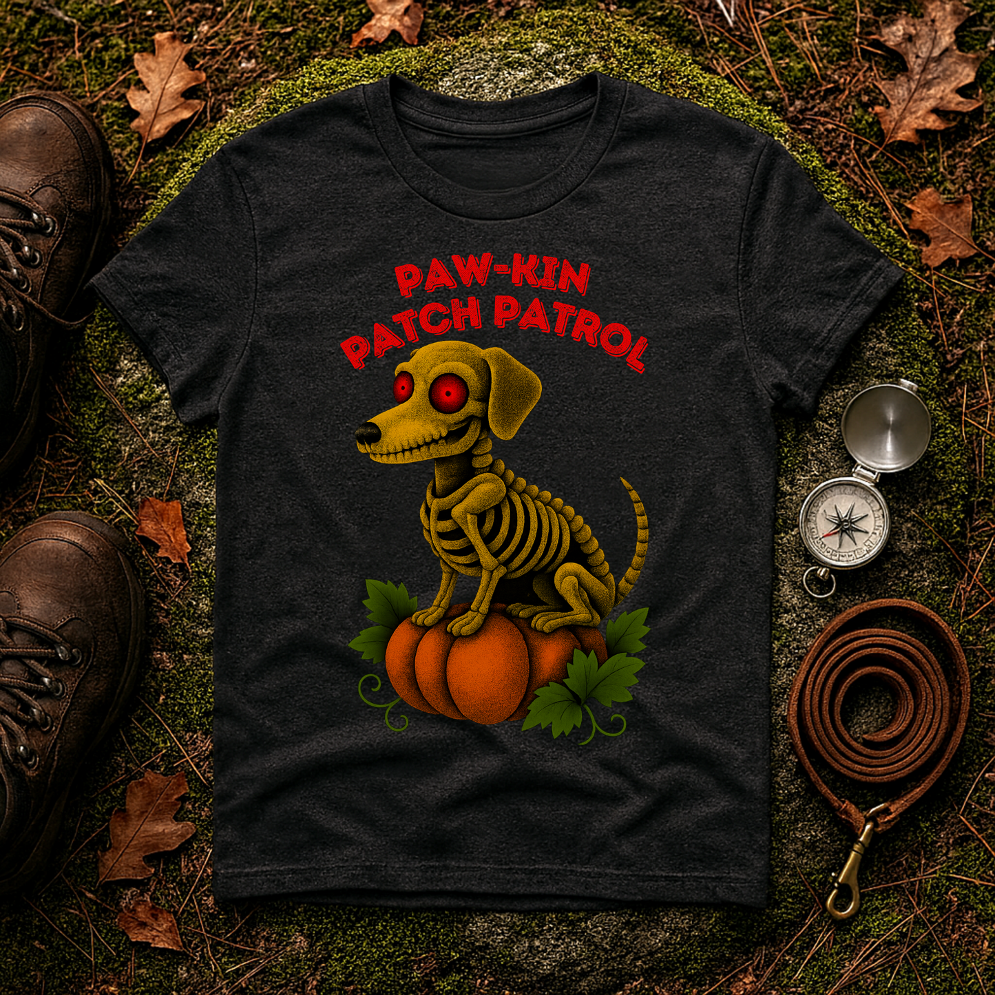 Paw-kin Patch Patrol Dachshund Halloween Dog T-Shirt