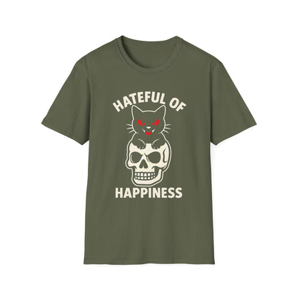 Evil Cat Skull T-Shirt | Hateful of Happiness Graphic Tee