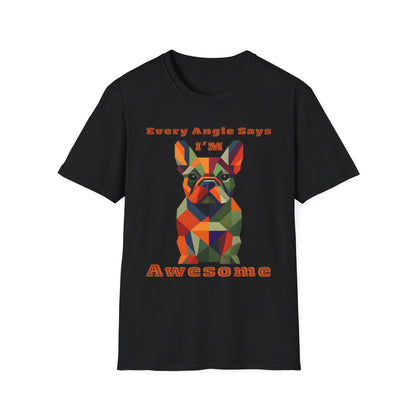 Awesome French Bulldog Unisex Softstyle T-Shirt, Dog Lover Gift, Casual Wear, Birthday Gift, Funny Tee, Pet Owner Merch