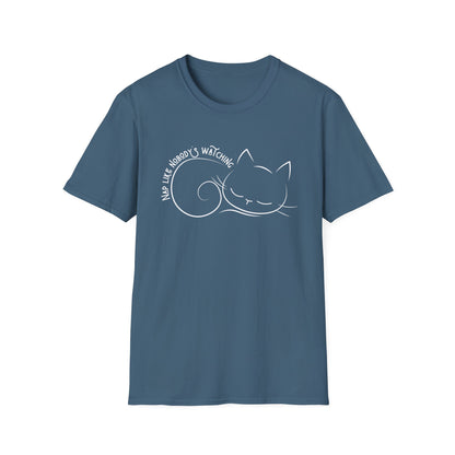 Nap Like Nobody's Watching Cat Tee – Cute Cat Shirt