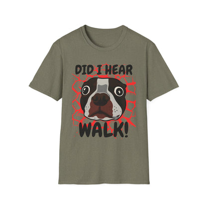 Funny Dog Walking T-Shirt | Did I Hear Walk Graphic Tee