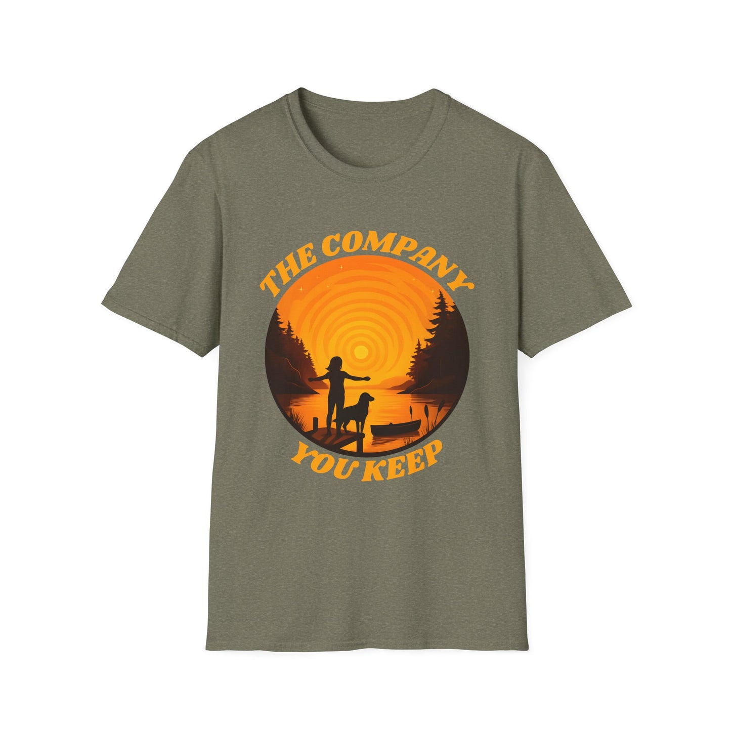The Company You Keep Dog & Lake Sunset Tee