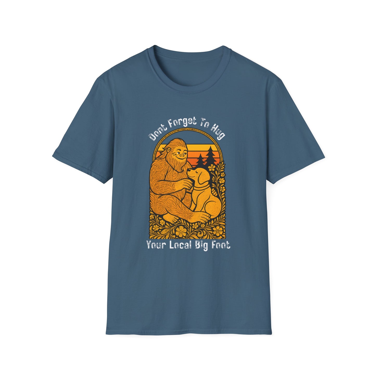 Bigfoot Hug T-Shirt — Sasquatch Dog Lover Tee