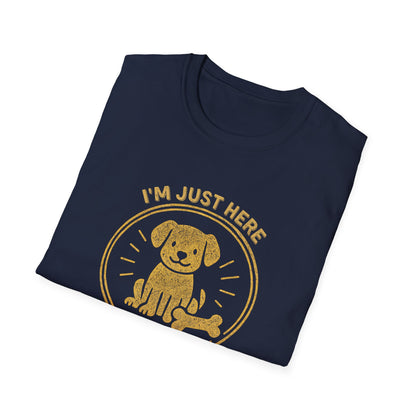 Funny Dog Shirt – I'm Just Here for the Treats Tee