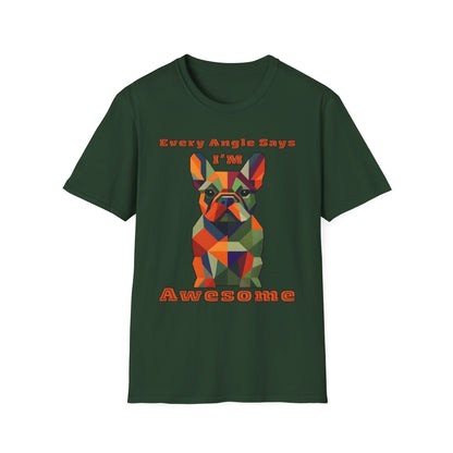Awesome French Bulldog Unisex Softstyle T-Shirt, Dog Lover Gift, Casual Wear, Birthday Gift, Funny Tee, Pet Owner Merch