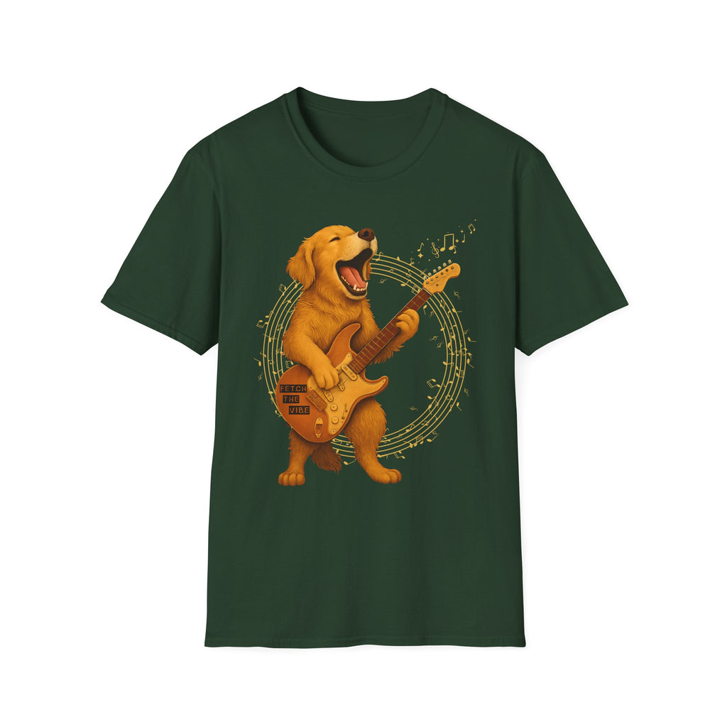 Rocking Golden Retriever Guitar Shirt