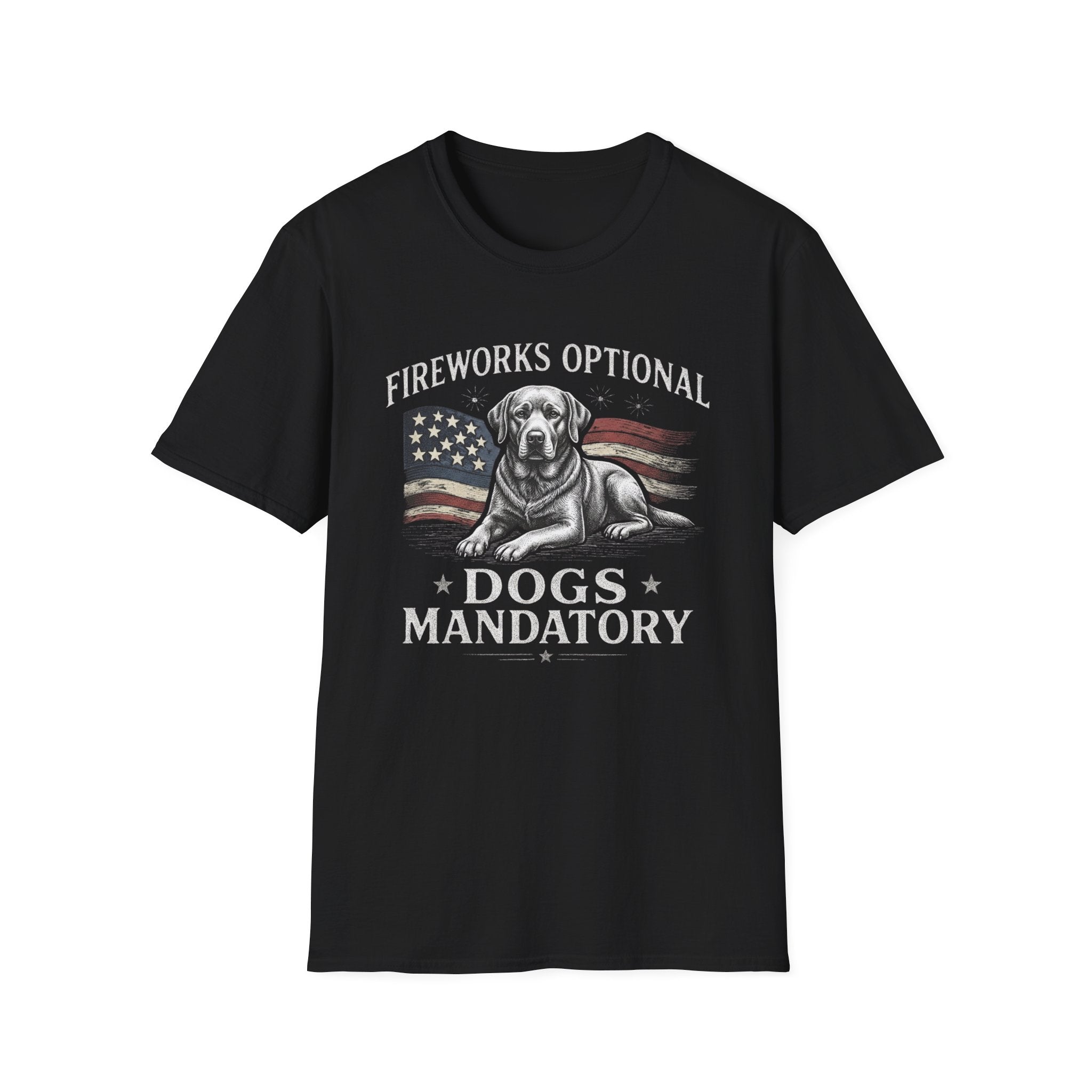 Fireworks Optional Dogs Mandatory Labrador T-Shirt