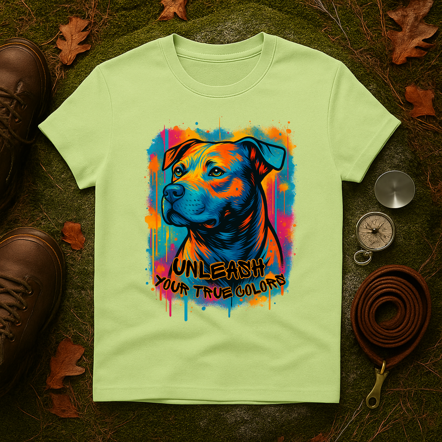 Colorful Pitbull Shirt – Unleash Your True Colors Tee