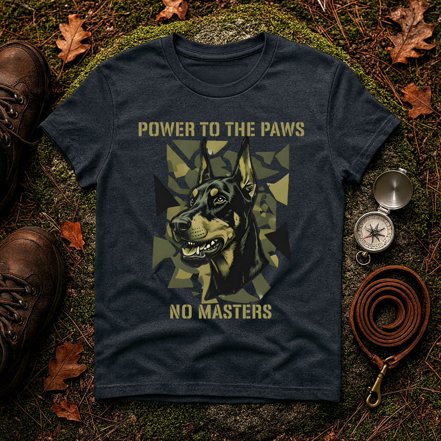 Doberman Power to the Paws T-Shirt
