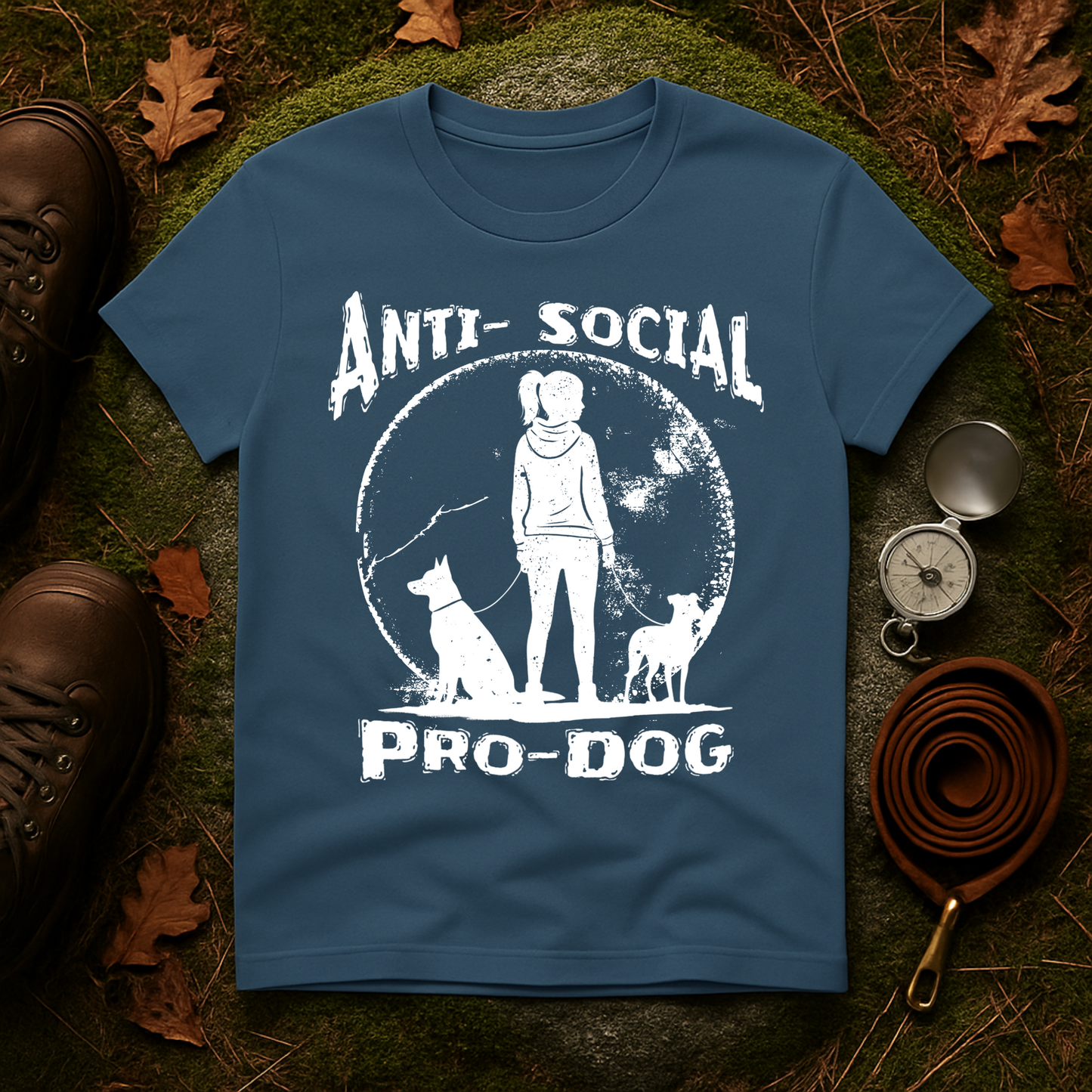 Anti-Social Pro-Dog Women’s Dog Lover T-Shirt