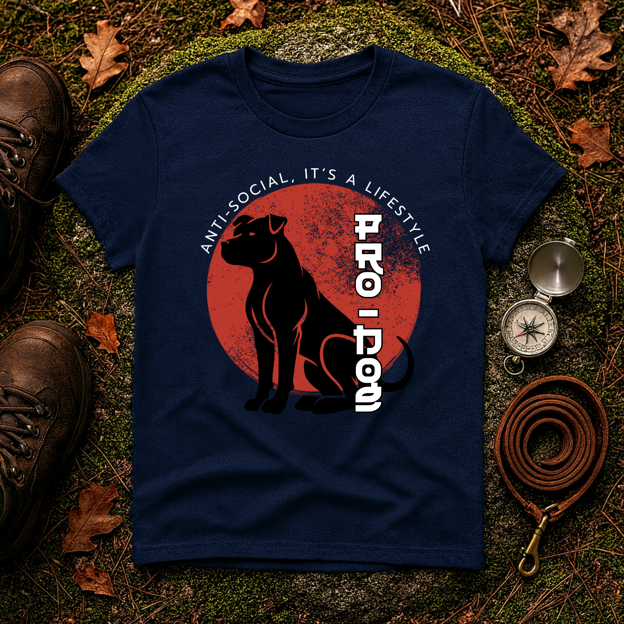 Anti-Social Pro-Dog Pit Bull T-Shirt