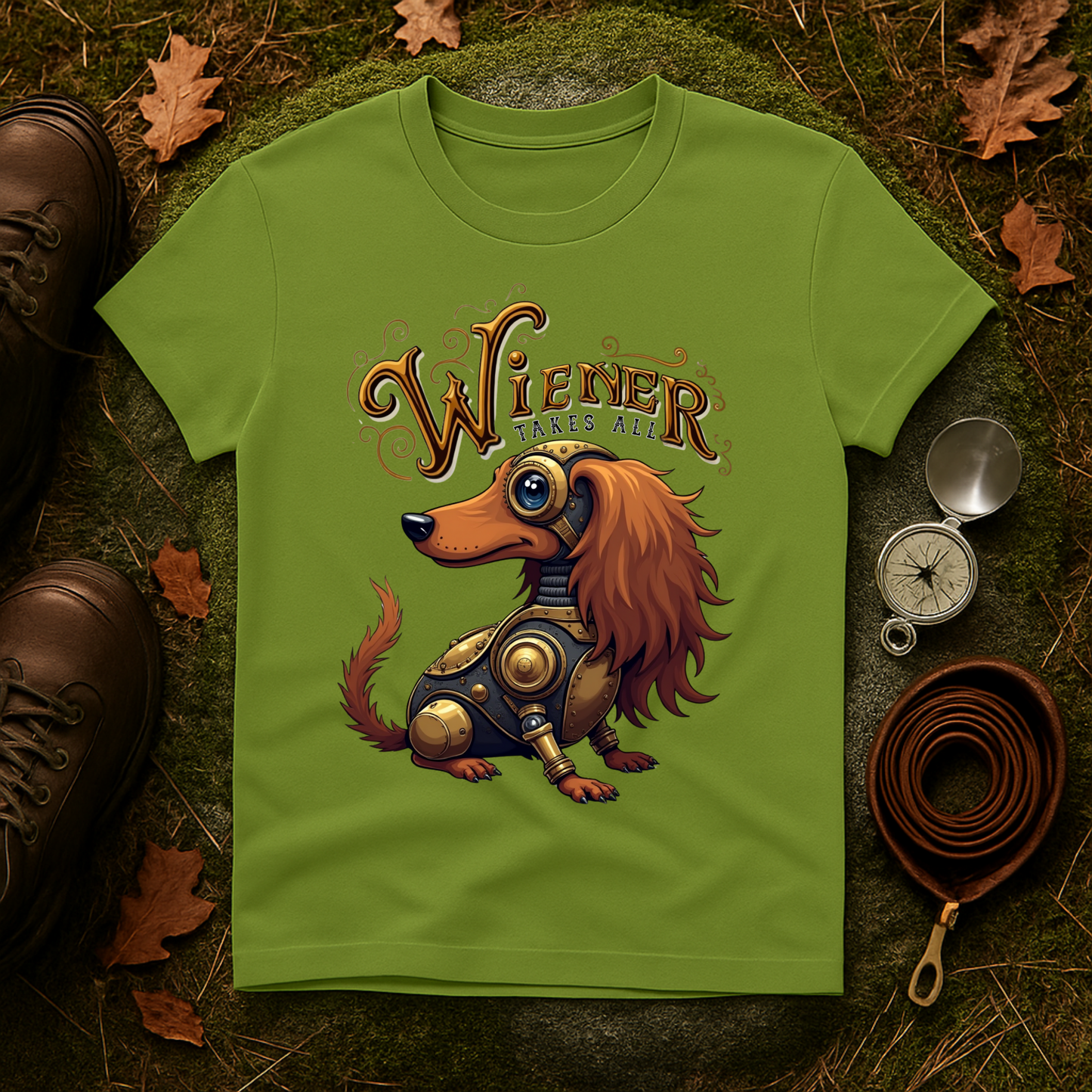 Steampunk Wiener Dog Shirt – Funny Dachshund T-Shirt