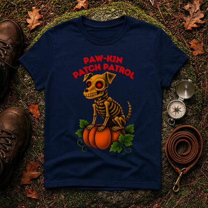 Paw-kin Patch Patrol Skeleton Dog Halloween T-Shirt
