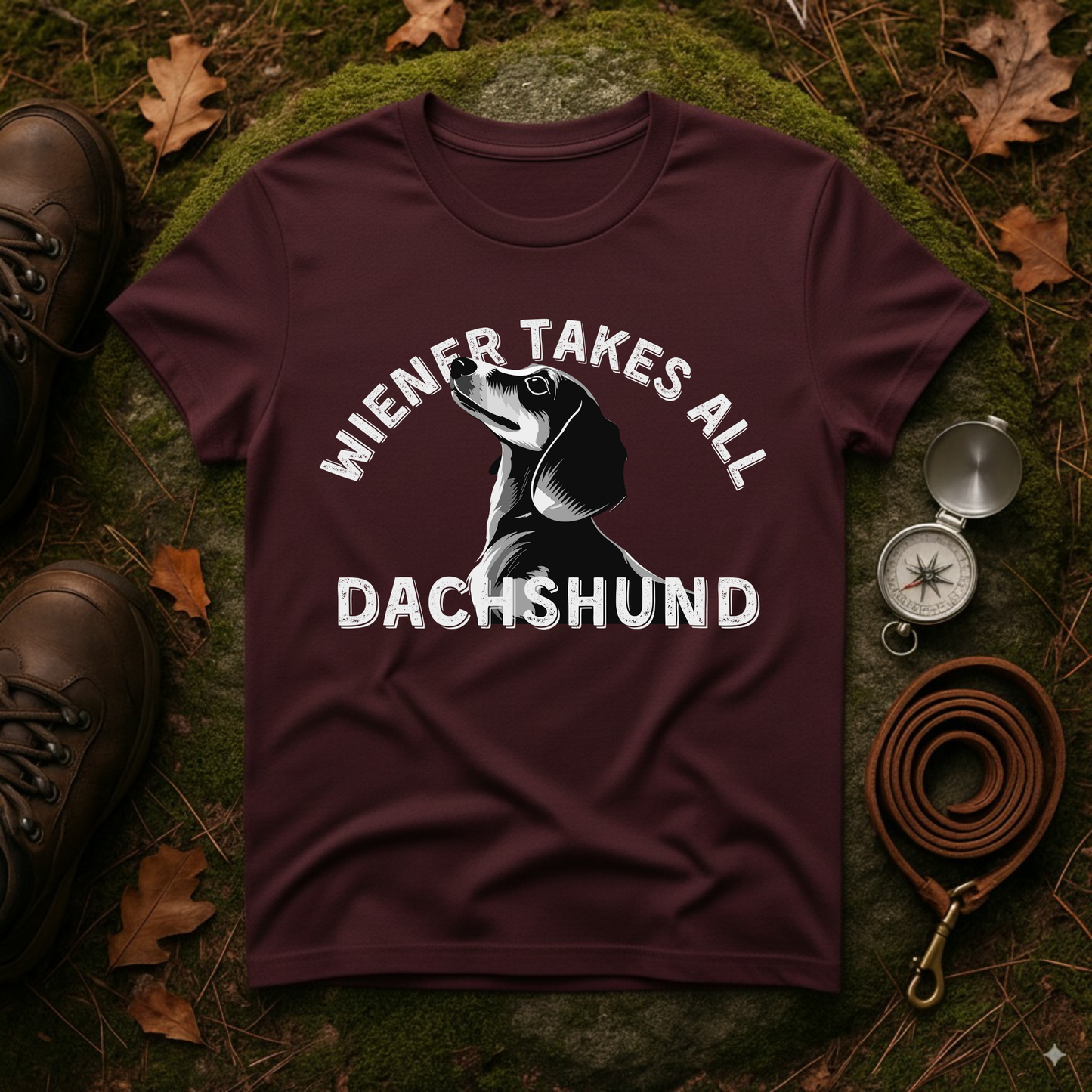 Funny Dachshund Shirt – Wiener Takes All T-Shirt