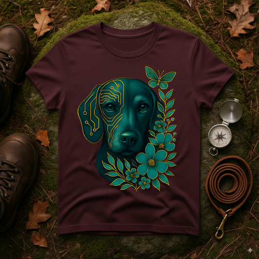 Artistic Dog Lover T-Shirt, Gift for Pet Owners, Nature-Inspired Tee, Birthday Gift, Casual Wear, Unisex Softstyle Tee