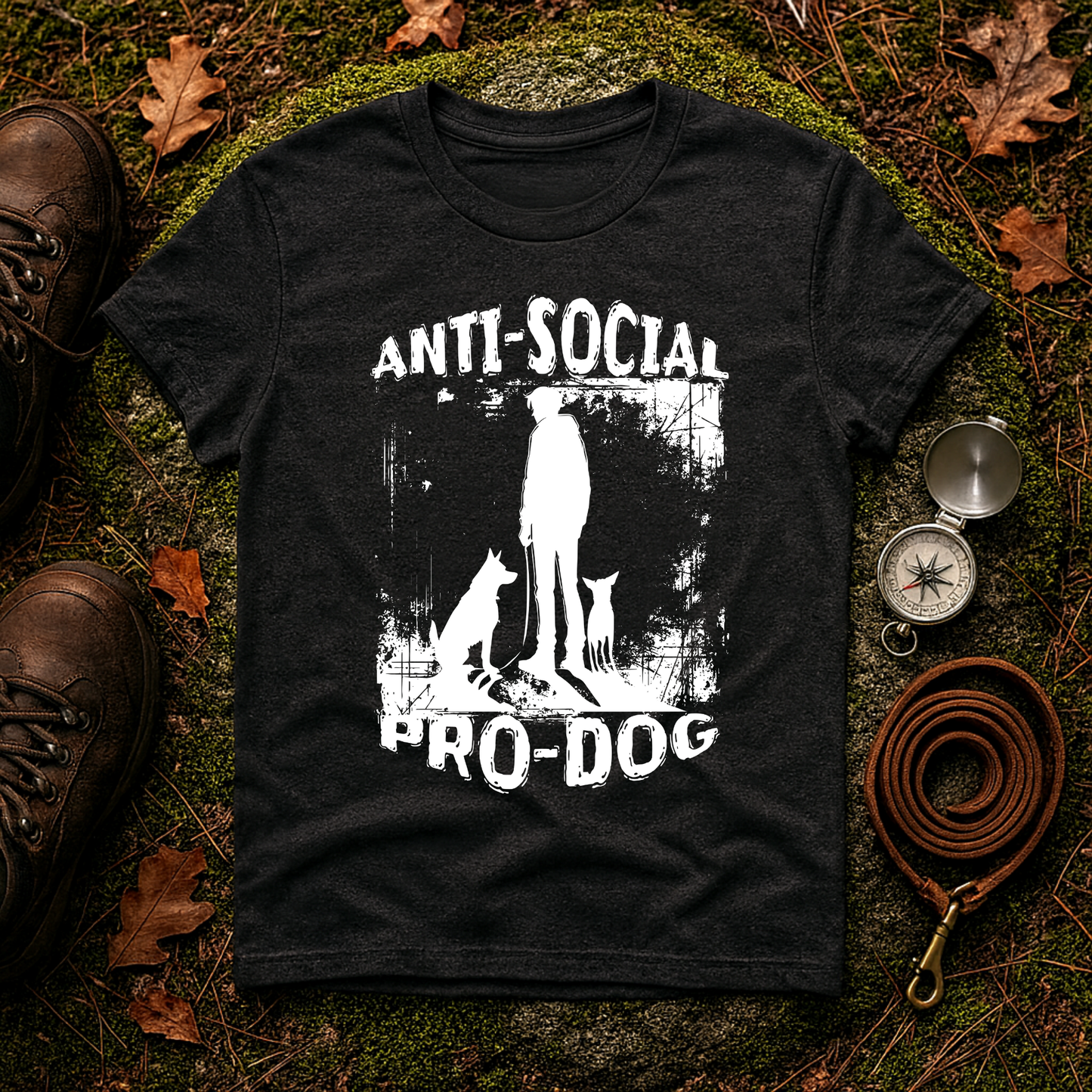 Anti-Social Pro-Dog Funny Dog Lover T-Shirt