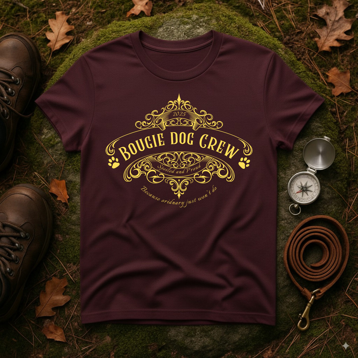 Bougie Dog Crew T-Shirt — Spoiled Dog Mom Tee