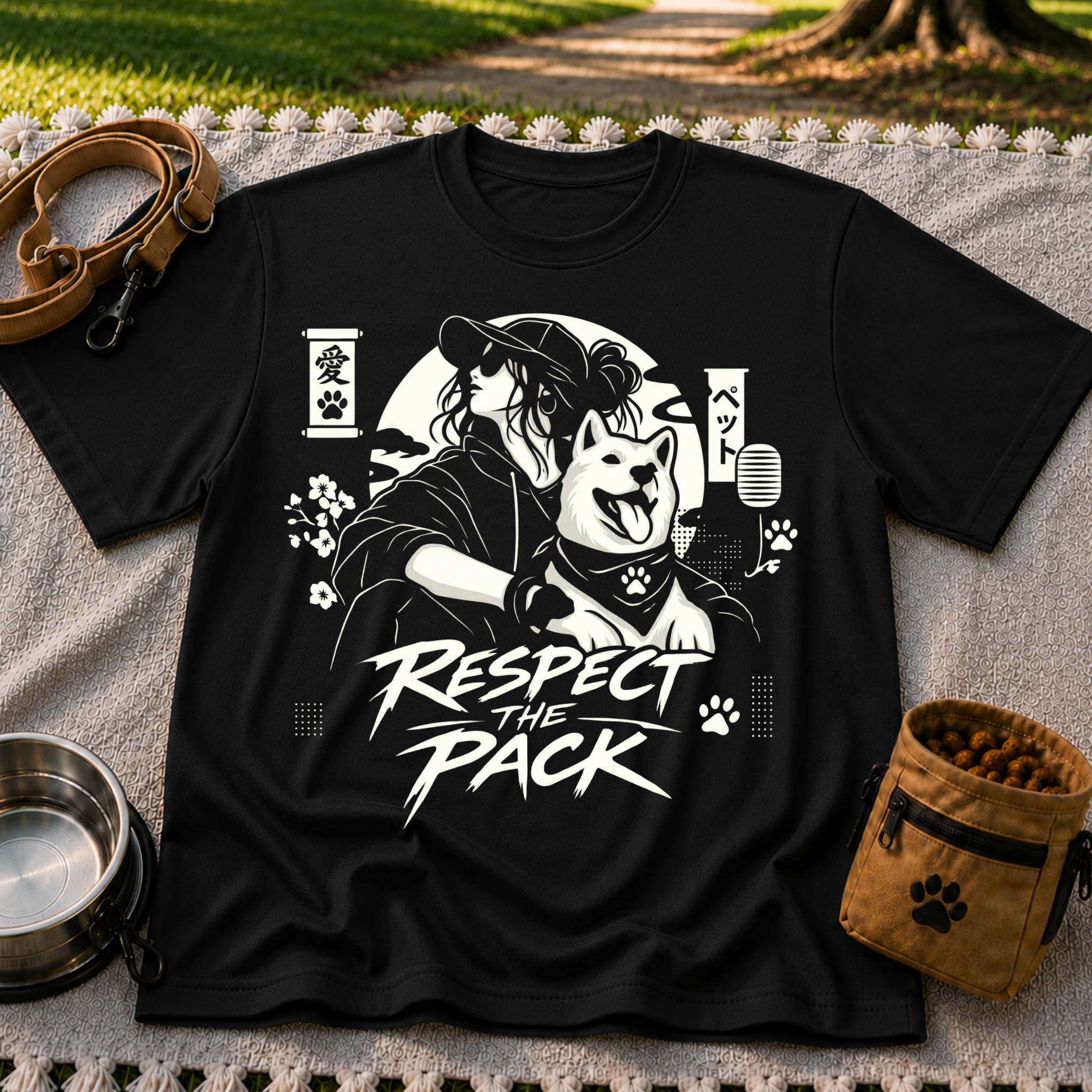 Respect the Pack Dog Lover Graphic T-Shirt