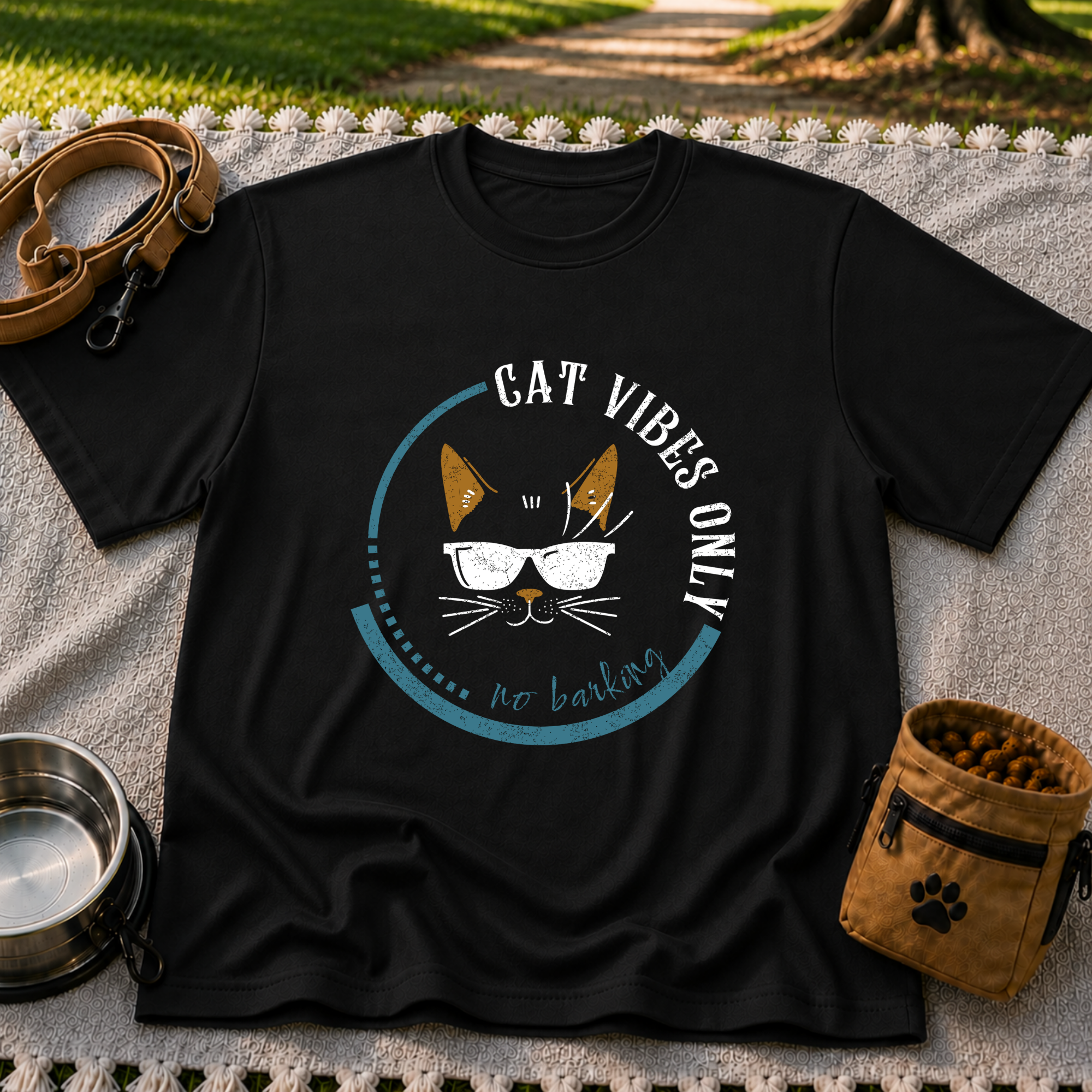 Cat Vibes Only No Barking T-Shirt