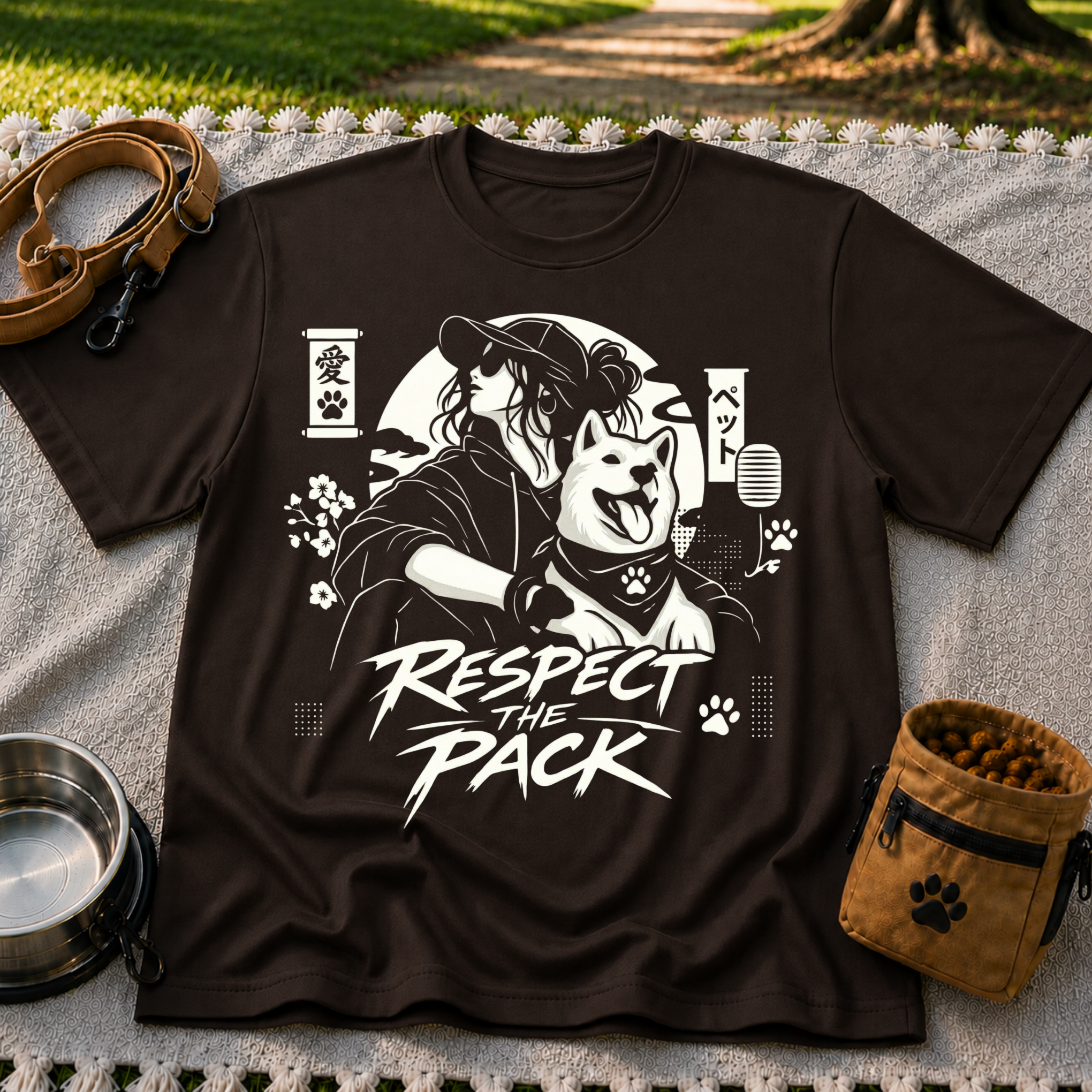Respect the Pack Dog Lover Graphic T-Shirt