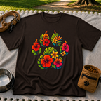 Tropical Floral Paw Print T-Shirt