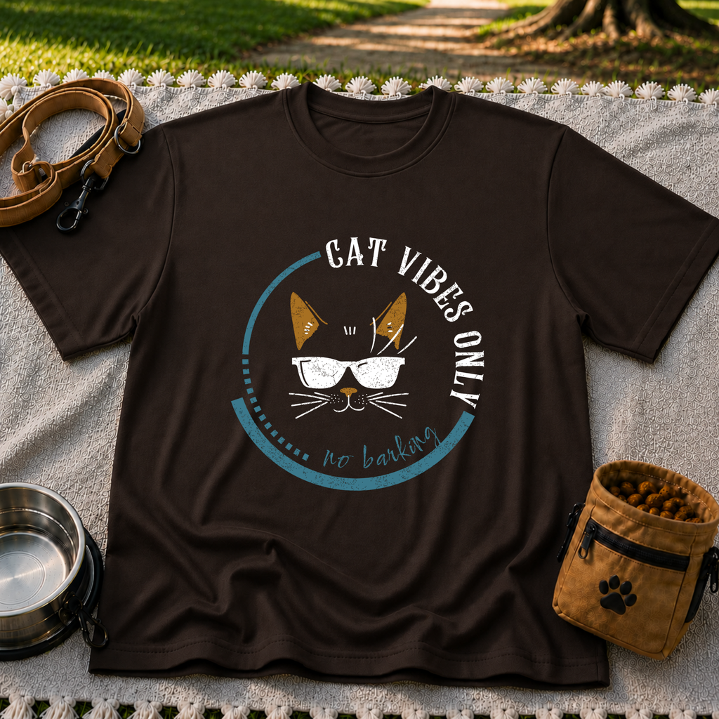 Cat Vibes Only No Barking T-Shirt