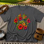 Tropical Floral Paw Print T-Shirt