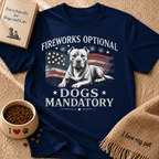 Fireworks Optional Dogs Mandatory Pitbull T-Shirt