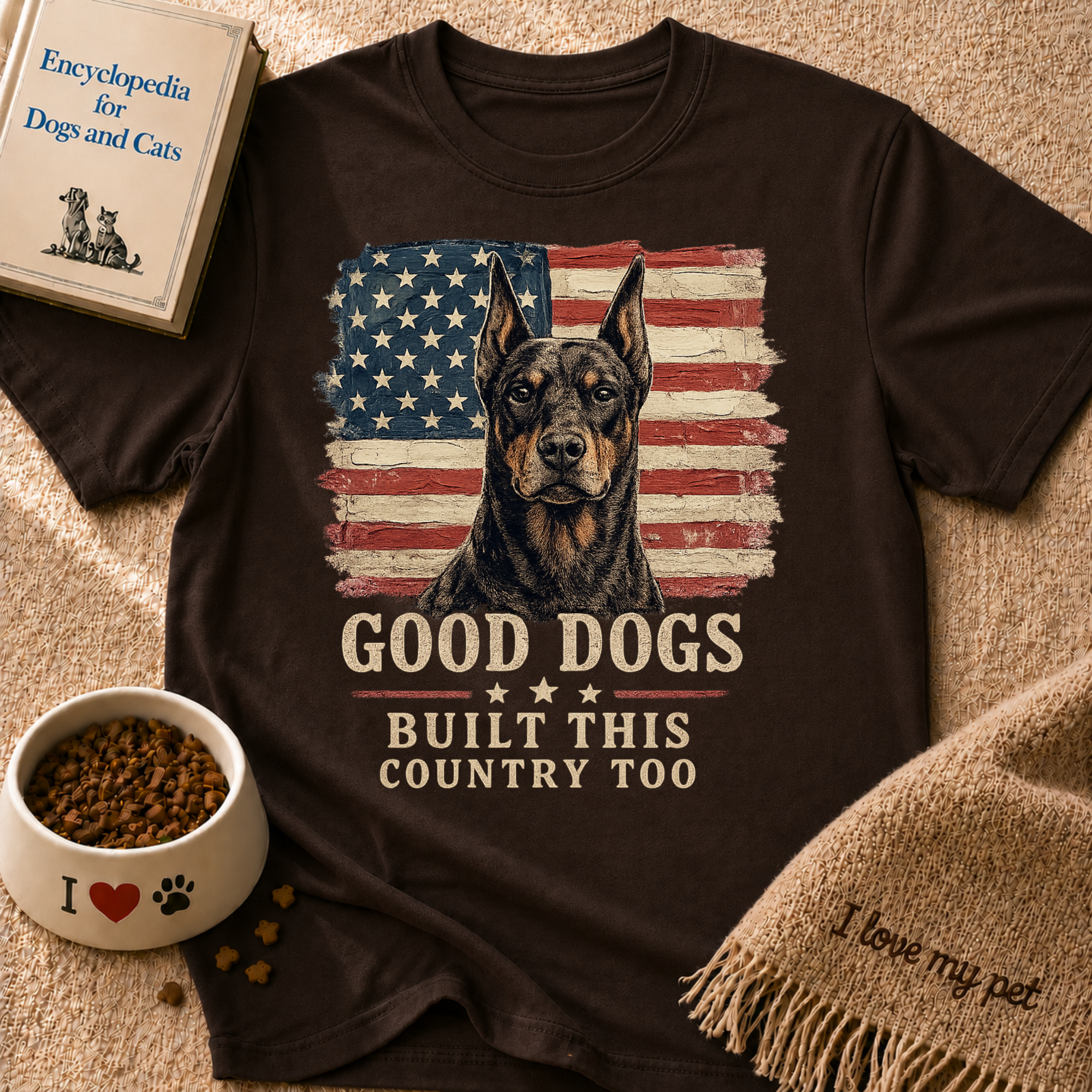 Good Dogs Built This Country Too Doberman T-Shirt