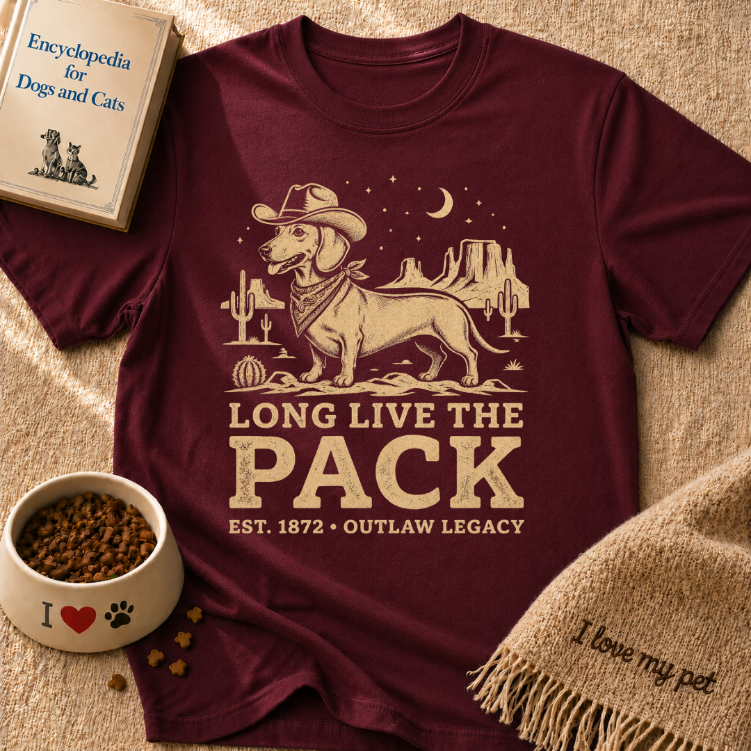 Long Live The Pack Western Dachshund T-Shirt