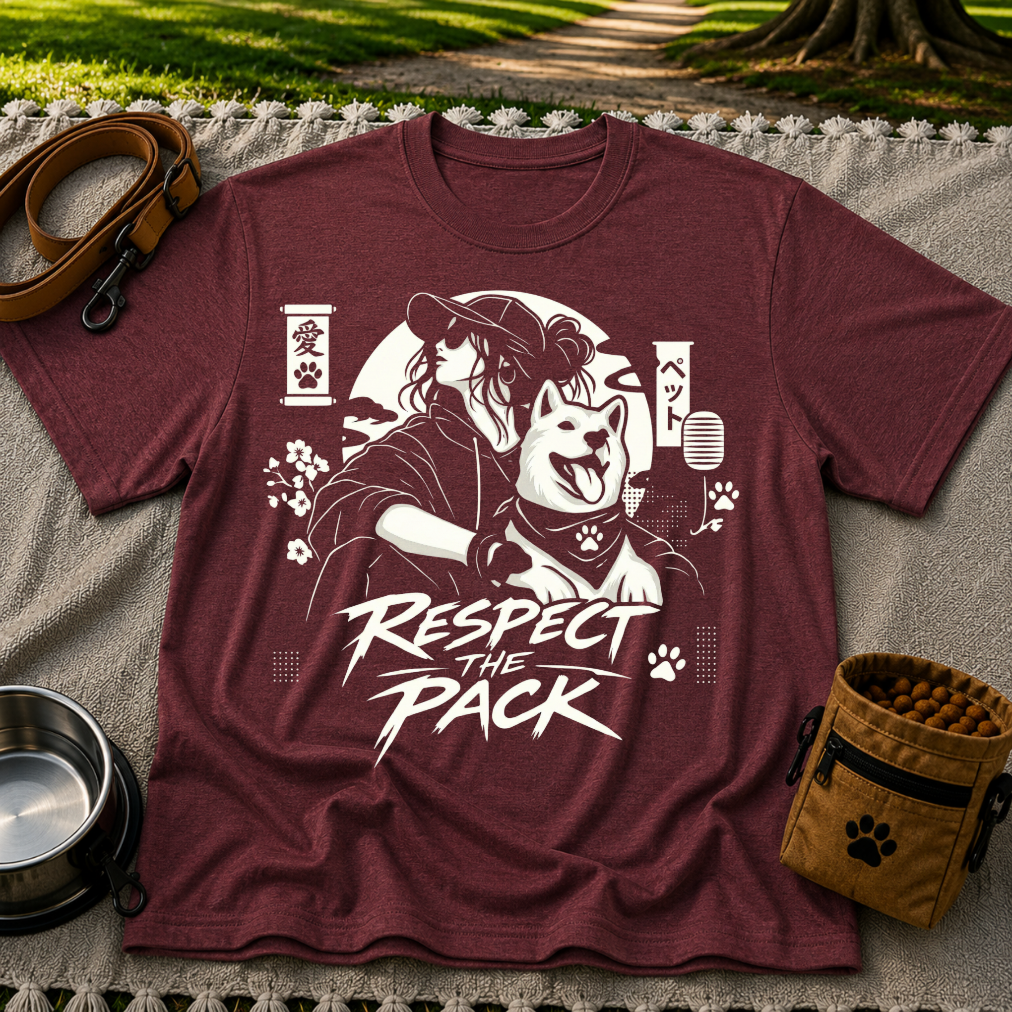 Respect the Pack Dog Lover Graphic T-Shirt
