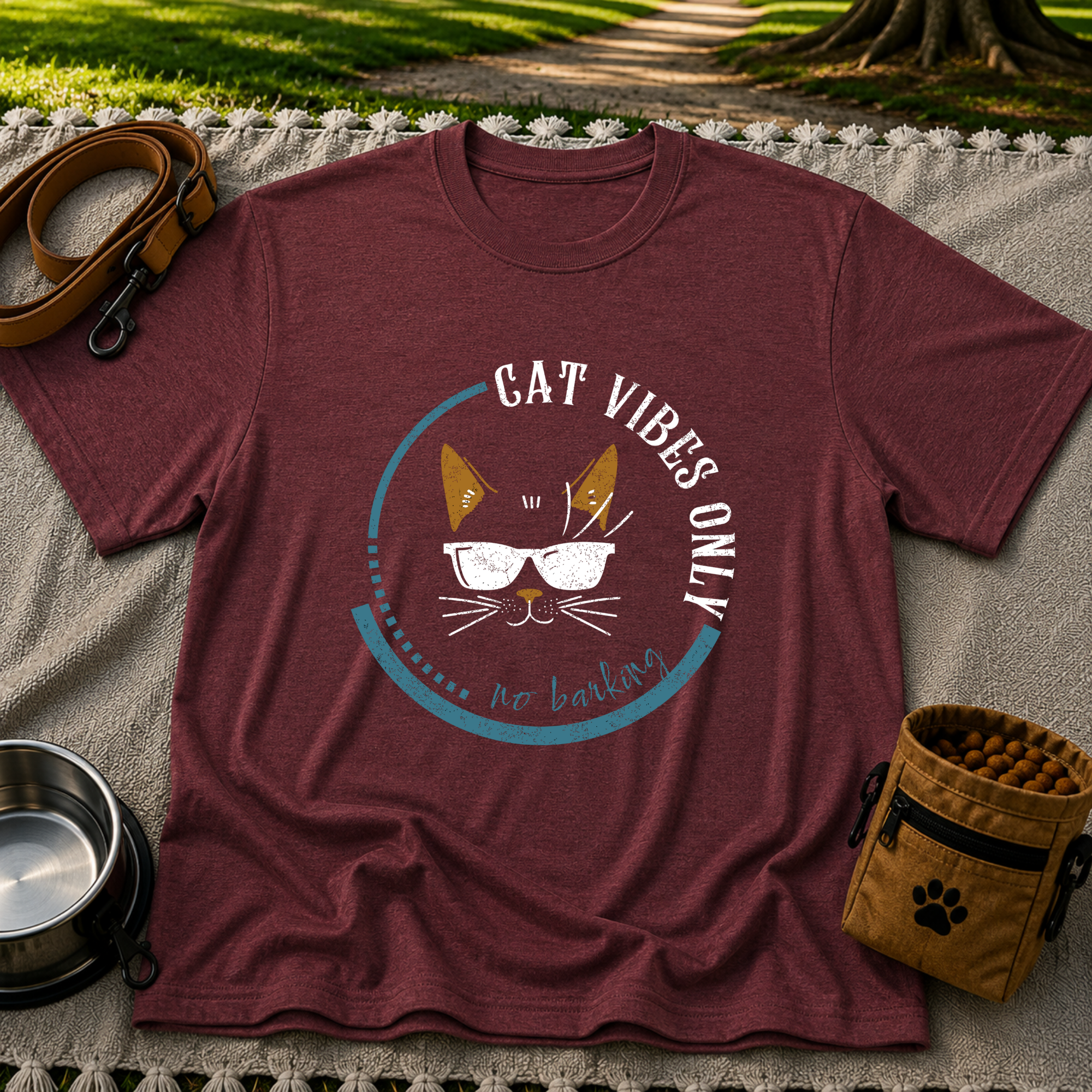 Cat Vibes Only No Barking T-Shirt