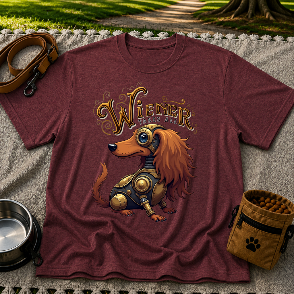 Wiener Takes All Steampunk Dachshund T-Shirt