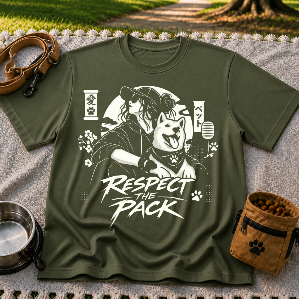 Respect the Pack Dog Lover Graphic T-Shirt