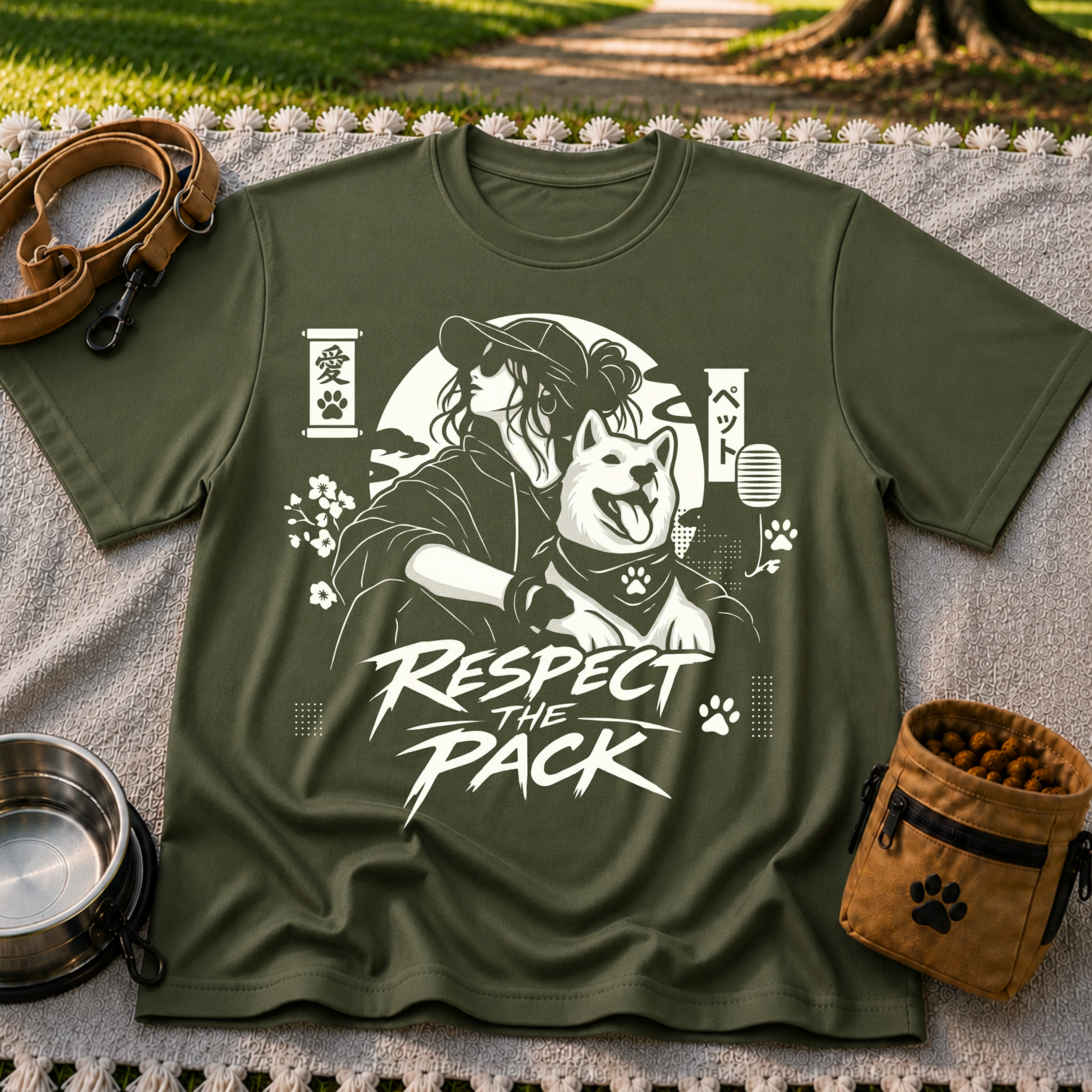 Respect the Pack Dog Lover Graphic T-Shirt