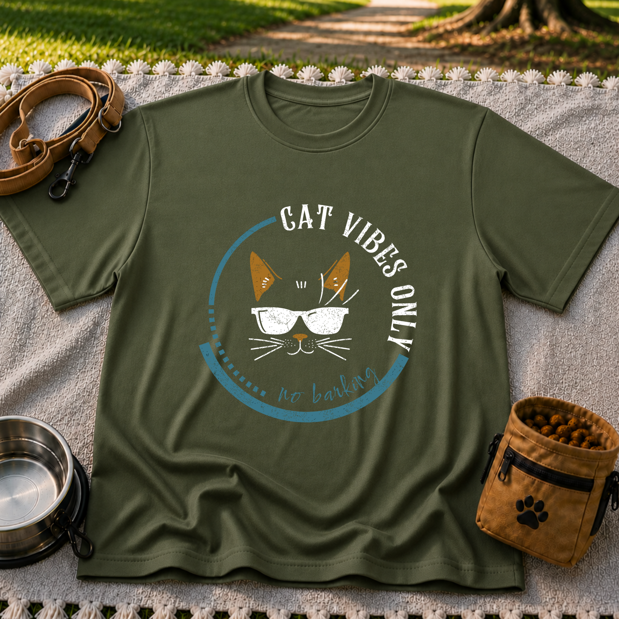 Cat Vibes Only No Barking T-Shirt