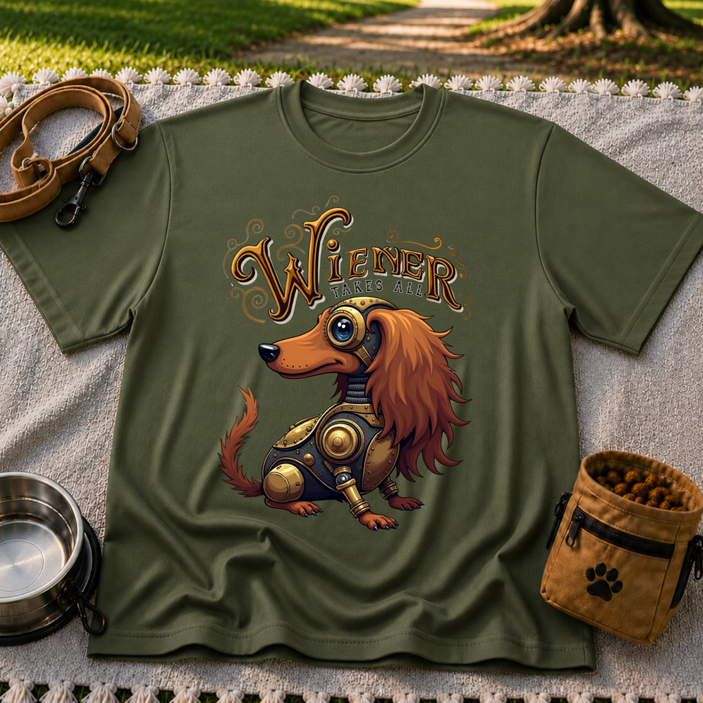 Wiener Takes All Steampunk Dachshund T-Shirt