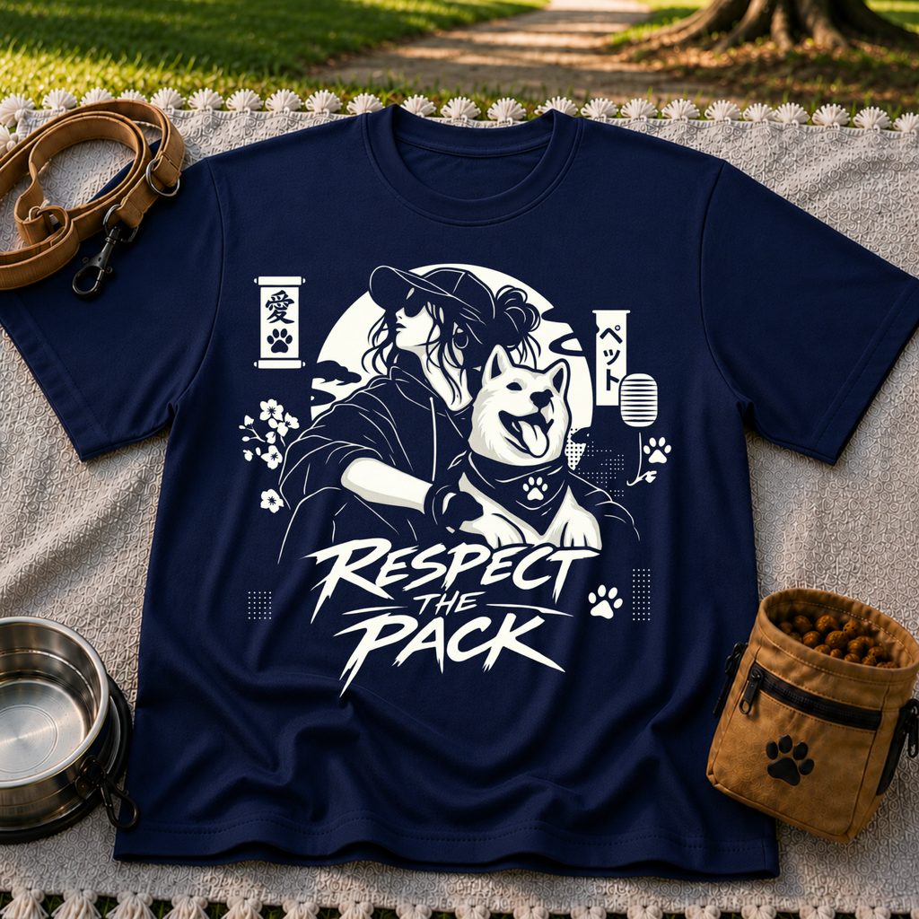 Respect the Pack Dog Lover Graphic T-Shirt