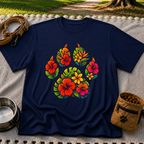 Tropical Floral Paw Print T-Shirt