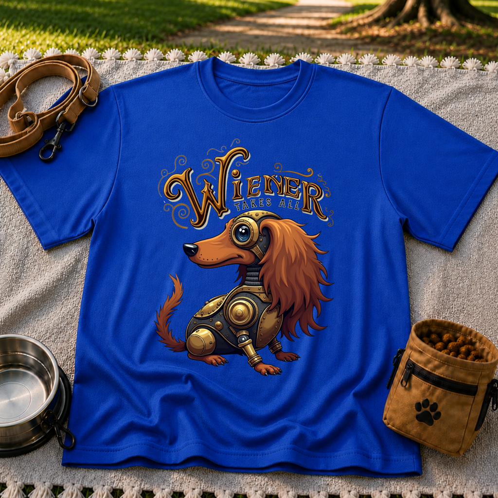Wiener Takes All Steampunk Dachshund T-Shirt