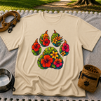 Tropical Floral Paw Print T-Shirt