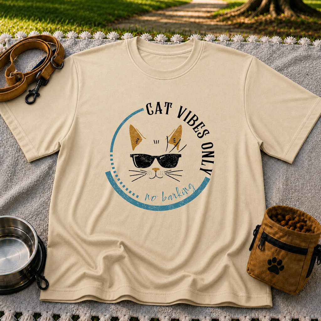 Cat Vibes Only No Barking T-Shirt
