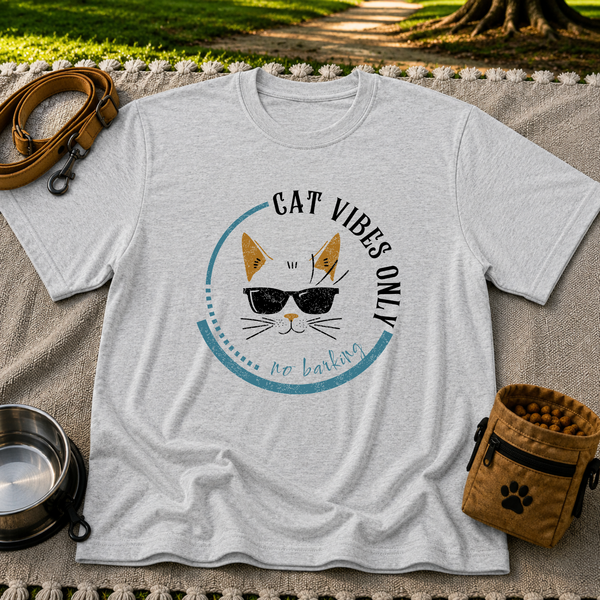 Cat Vibes Only No Barking T-Shirt