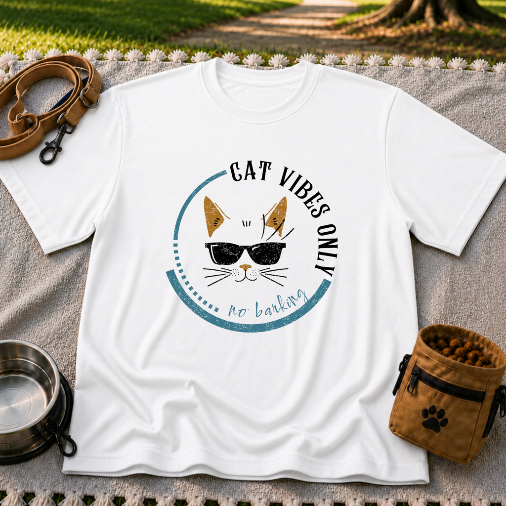 Cat Vibes Only No Barking T-Shirt
